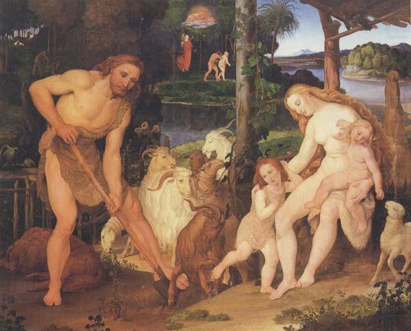 Johann anton ramboux Adam and Eve after Expulsion from Eden (mk45) china oil painting image